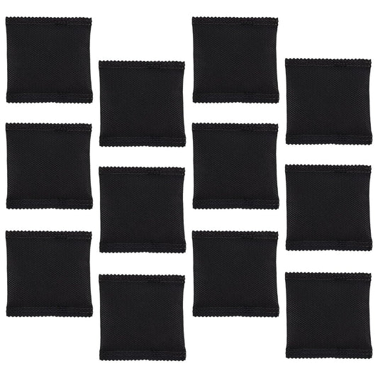12pcs Carbon Filter Refills for Playtex, 7x7cm/2.76x2.76in Coconut Shell Activated Carbon Smell Absorbing Deodorizer for Diaper Pail Systems Trash Cans Closets & Shoe Cabinets (Black)