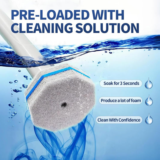 Toilet Bowl Cleaner Wand Refills Compatible with CLOROX, 20 Count Disposable Toilet Brush Refills, Replacement Heads for Toilet Cleaning System, Blue