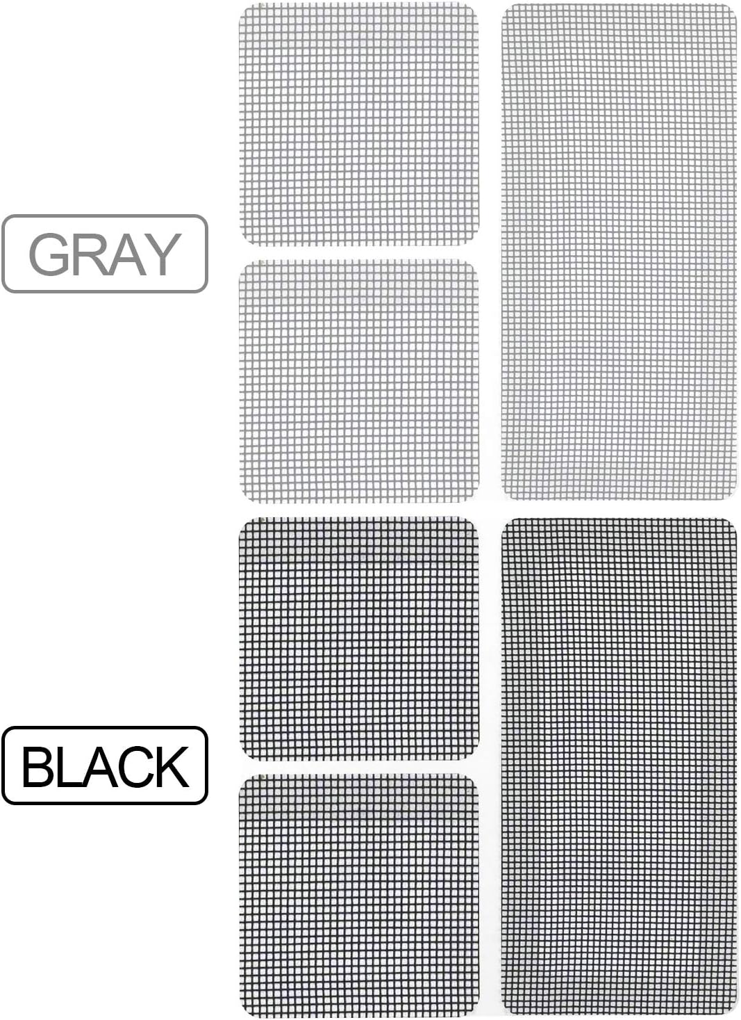 Screen Repair Patch Kit,Taocco Window and Door Screen Repair Kit,Strong Adhesive&Waterproof Fiberglass Covering Wire Mesh Repair for Holes and Tears,18 Patches(1⅞" x 1⅞" x 12pcs)（3⅞" x 1⅞" x 6pcs)