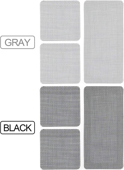 Screen Repair Patch Kit,Taocco Window and Door Screen Repair Kit,Strong Adhesive&Waterproof Fiberglass Covering Wire Mesh Repair for Holes and Tears,18 Patches(1⅞" x 1⅞" x 12pcs)（3⅞" x 1⅞" x 6pcs)