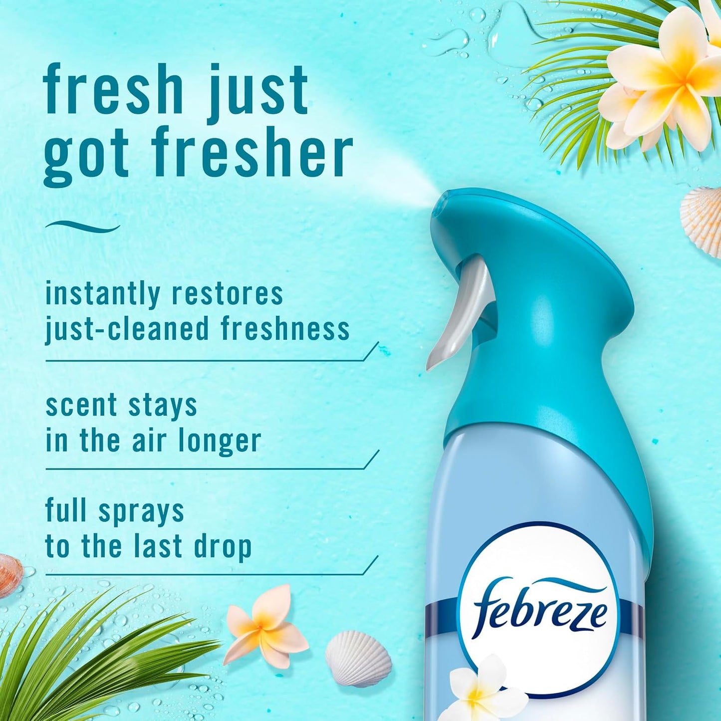 Febreze Air Mist, Air Freshener Spray, Odor Fighting Room Spray, Deodorizer for Home Bathroom Kitchen Office Apartment Dorm Room Classroom, Linen & Sky Scent, 8.1oz (Pack of 2)