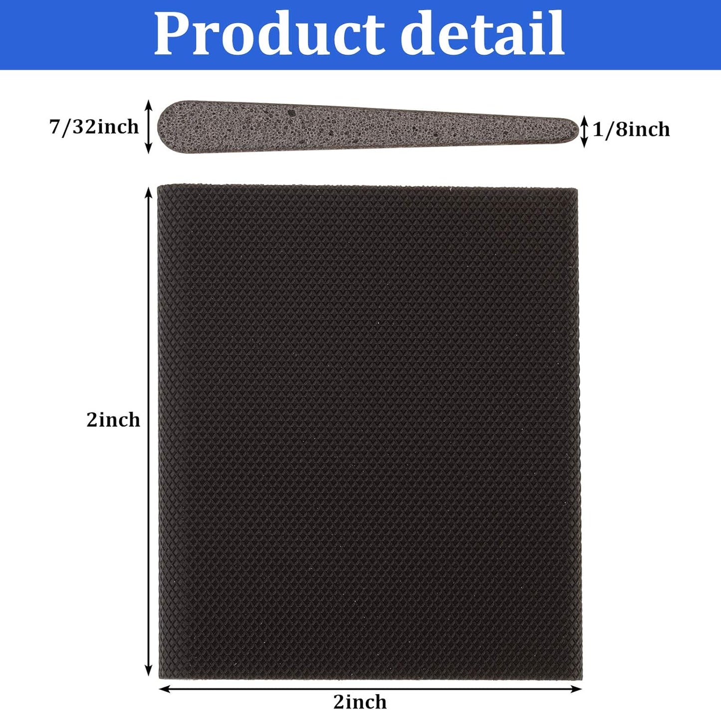 Jetec 14 Pieces Door Corner Seals Self Adhesive Exterior Door Frame Seal Weather Stripping Corner Pad Foam Draft Stopper Gap Filler Bottom for Weather Protection, Isolation of Noise(Black and White)