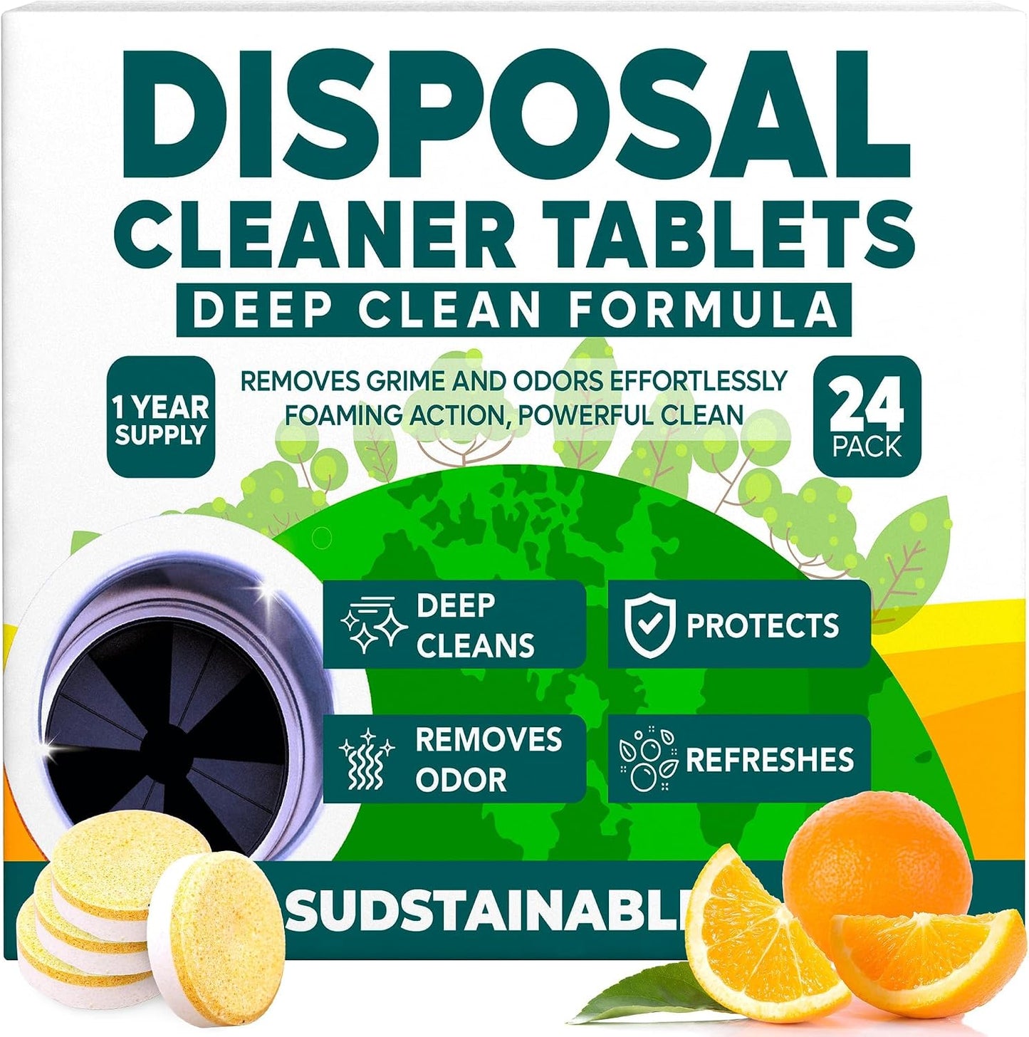 Garbage Disposal, Dishwasher Cleaner, and Washing Machine Cleaner Tablets bundle