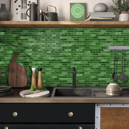 URCOLOR 10-Sheet Peel and Stick Backsplash Tile for Kitchen - 12”×12” Stick on Wall Tile for Bathroom, Black White Grey