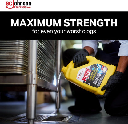 SC Johnson Professional Drano Max Gel To Drain Clog Removing, 128 Fl Oz (Pack of 4)