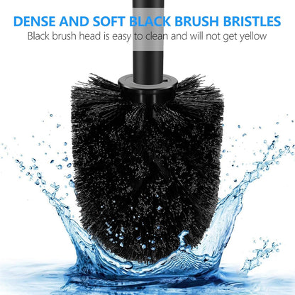 SetSail Toilet Brush, Compact Size Toilet Bowl Brush and Holder Toilet Brushes for Bathroom with Stainless Steel Handle Toilet Cleaner Brush with Durable Scrubbing Bristles, Splash-Proof