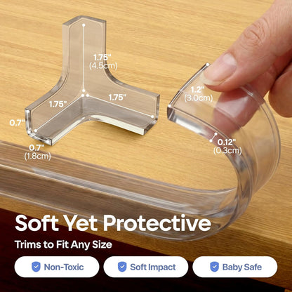 16ft Heavy Duty Desk Edge Protector & Corner Protectors - Baby Proofing Guards for Sharp Furniture Corners, Tables & Cabinets - Child Safety Essentials for Home & Nursery