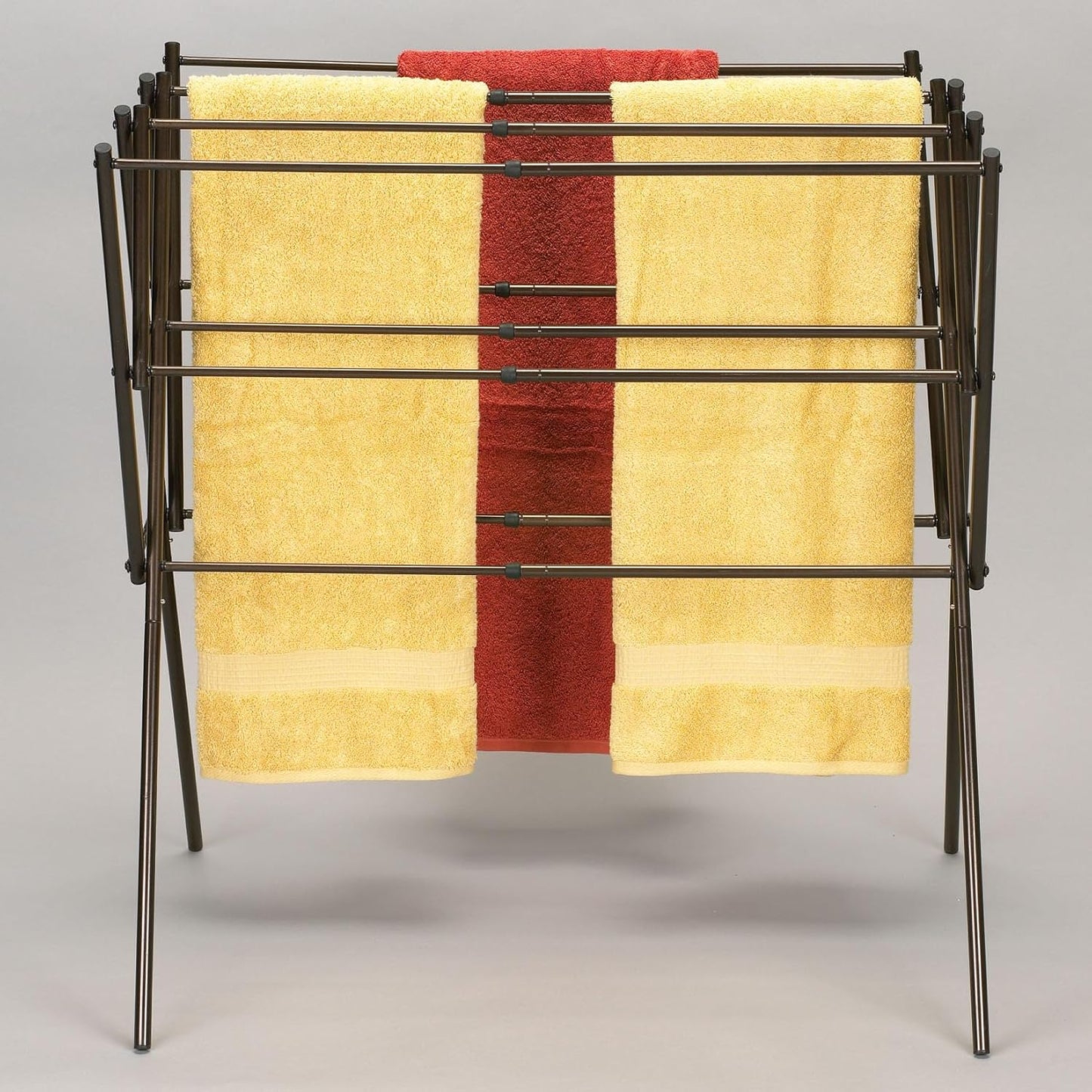 Household Essentials Clothes Drying Rack, Foldable, Expandable and Collapsible Laundry Drying Rack, Silver