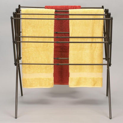 Household Essentials Clothes Drying Rack, Foldable, Expandable and Collapsible Laundry Drying Rack, Silver