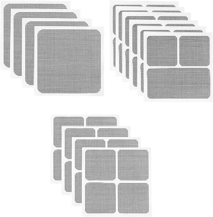 14 Sheets Window Screen Patches Repair Kit, 3 Sizes Window Screen Repair Kit for Mesh Screen Door, Screen Repair Tape