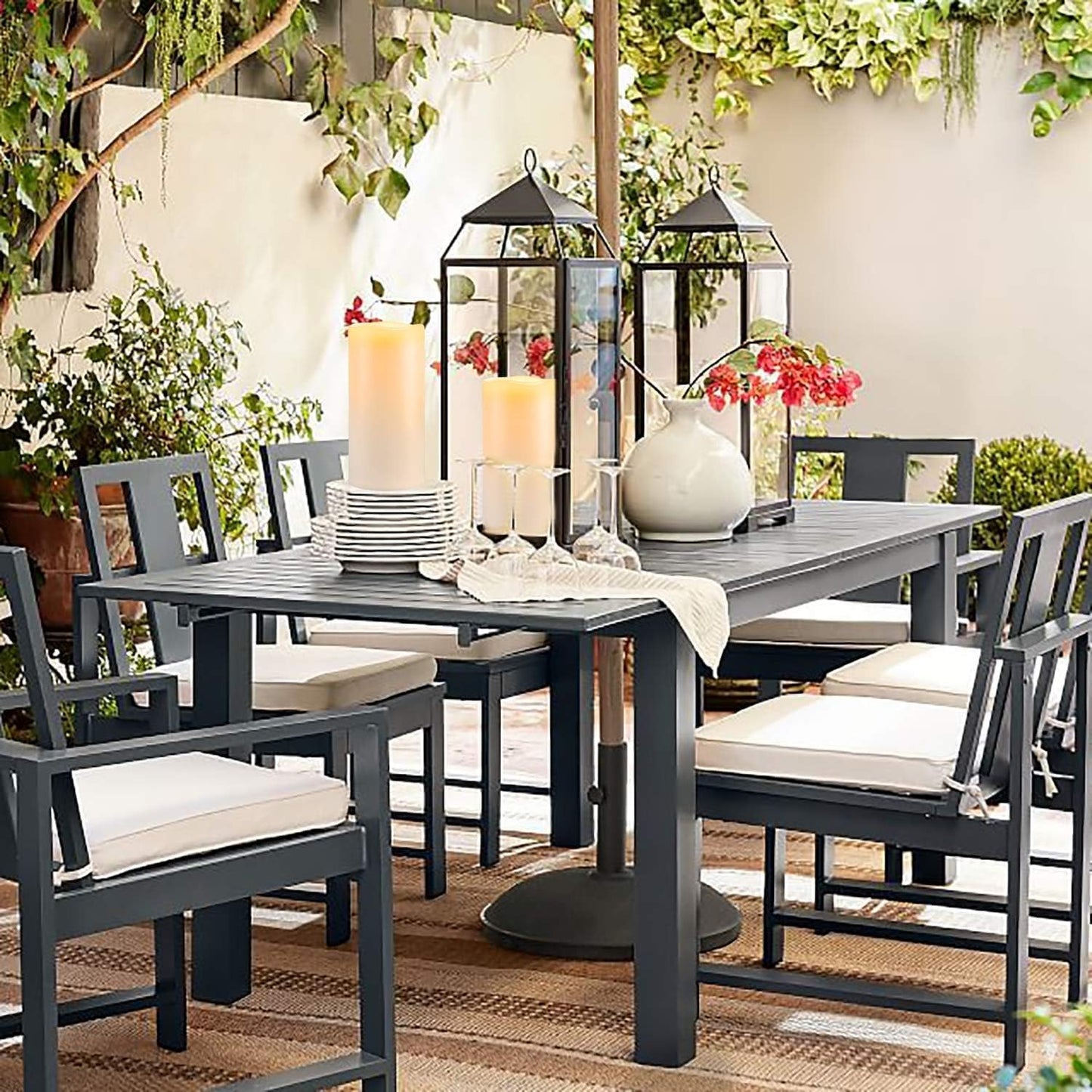 Homemory 6" 8" 10" x 4" Waterproof Outdoor Flameless Candles, Battery Operated Flickering LED Pillar Candles with Remote and Timers for Indoor, Plastic, Ivory White