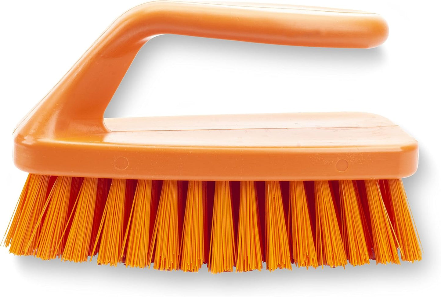 SPARTA Heavy Duty Scrub Brush, Hand Brush with Iron Shape Handle Design for Scrubbing Kitchen Pots and Pans or Bathroom Sink and Shower, 6 Inches, Black, Twin