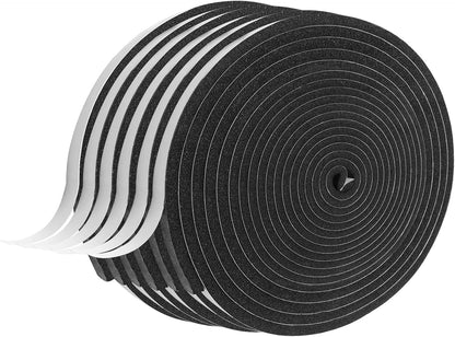 Weather Stripping Door Seal Strip for Doors and Windows, 1In x 1/8In x 33Ft x 2 Roll Foam Insulation Tape Self Adhesive,Sound Proof,Weatherstrip,Pipe Cooling, Air Conditioning Seal Strip - Colors A