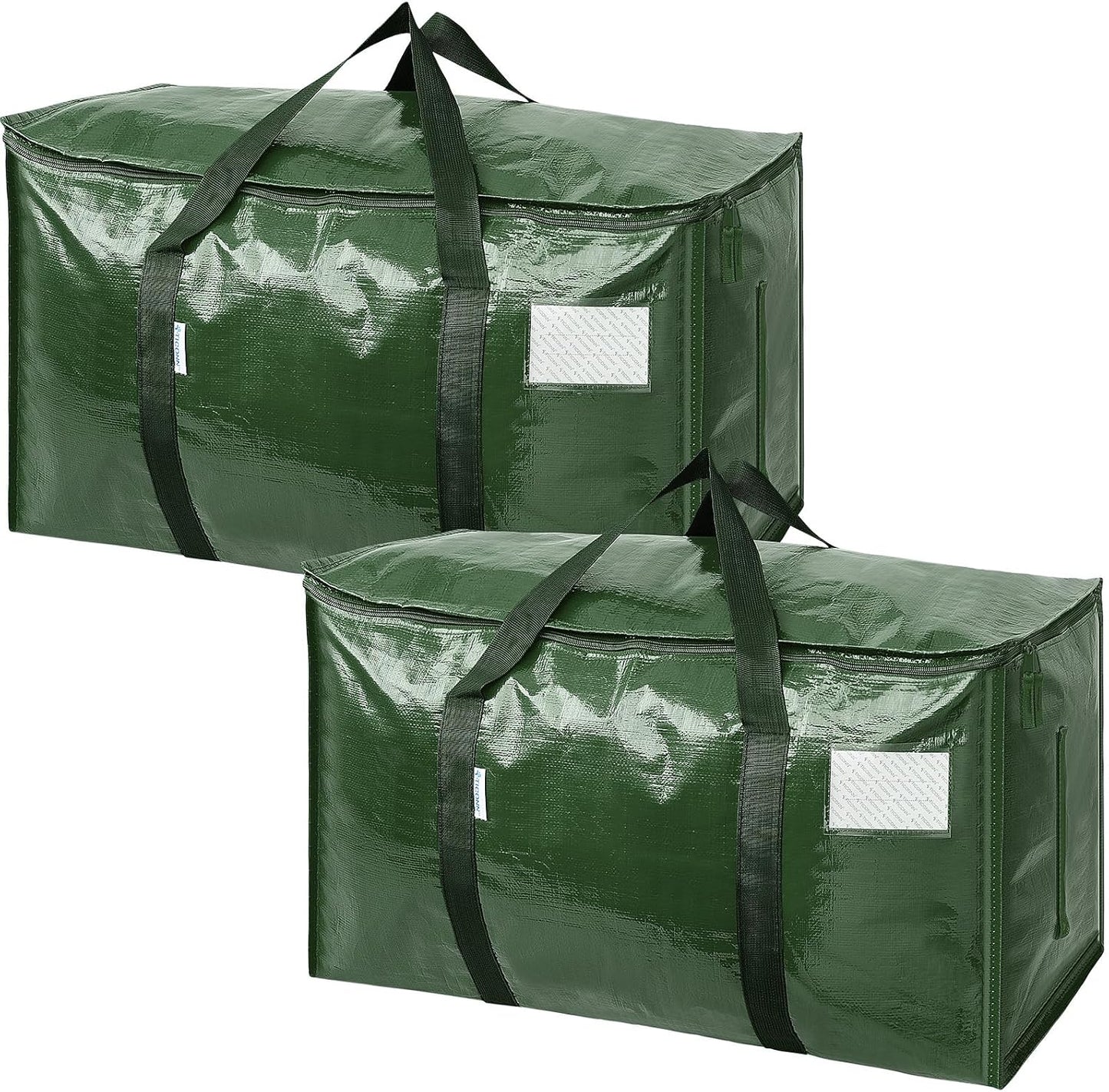 TICONN 4 Pack Extra Large Moving Bags Heavy Duty with Zippers & Carrying Handles, Durable Storage Bags Moving Boxes for Closet Organizers and Storage (4 Pack, Blue)