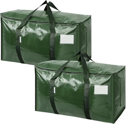 TICONN 4 Pack Extra Large Moving Bags Heavy Duty with Zippers & Carrying Handles, Durable Storage Bags Moving Boxes for Closet Organizers and Storage (4 Pack, Blue)