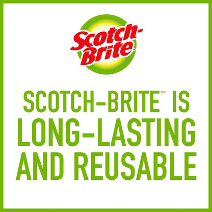Scotch-Brite Stainless Steel Scrubbers, Scouring Pads for Cleaning Tough Baked-On Messes, Metal Scrubbers for Cleaning Dishes, 3 Scrub Pads