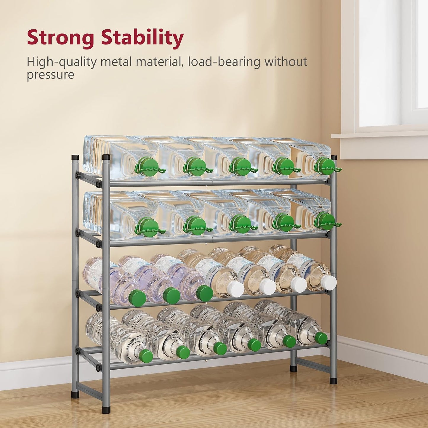 Tajsoon Expandable Shoe Rack for Closet 3 Tier, 28“-41“Adjustable & Stackable Shoe Shelf Storage, Metal Shoe Rack Organizer for Front Door Entrance, Closet, Garage, Entryway, Black