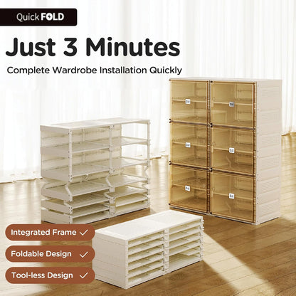 ANTBOX Portable Shoe Rack Organizer for Closet Entryway, Stackable Sneaker Storage Shoe Cabinet with Magnetic Clear Door, Large Plastic Storage containers Bins with Lids 7 Tiers 28 Pairs