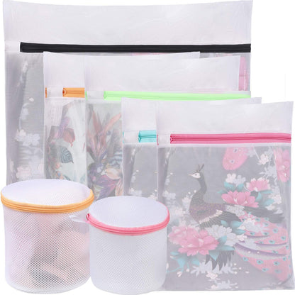BAGAIL Laundry Bags Mesh Wash Bag for Intimates Lingerie and Delicates, 5Pcs (1XL,2L,2M)