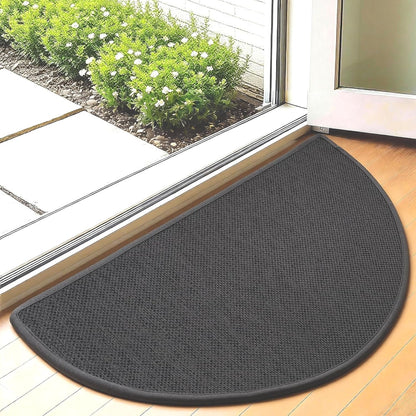 Door Mat 30"x17", Non Slip Washable Door Mat Indoor Entrance, Low Profile Absorbent Entry Rug for Front Door, Entryway, Inside Entrance, Rubber Backing Dirt Trapper Indoor Mat, Khaki