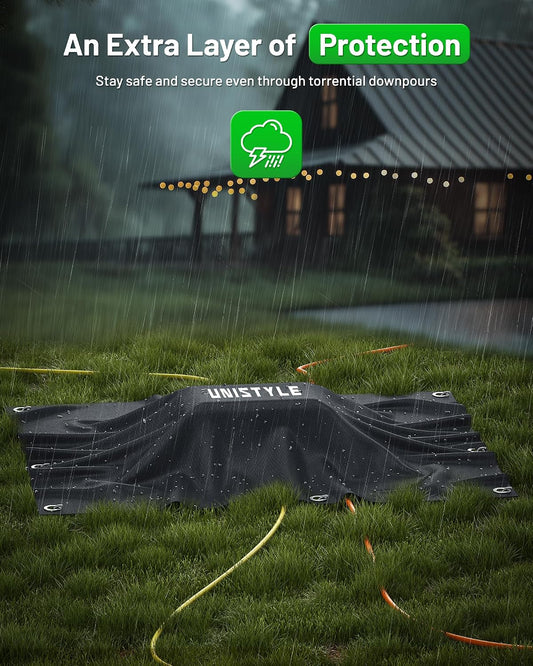 [2026 Upgrade] Outdoor Waterproof Electrical Box, (12.3 x 7.5 x 5.1 inch) with IP55 Waterproof Canvas, Weatherproof Extension Cord Cover, Protect Power Strip, Plug, Socket, Christmas Holiday Lights