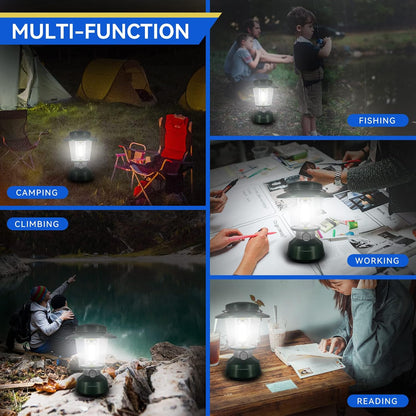 Durapower LED Camping Lantern Rechargeable, Bright 2000 Lumen, 5 Modes, 4000 mAh Power Bank, IP44 Waterproof Lantern for Hurricane, Emergency, Power Outages, Home