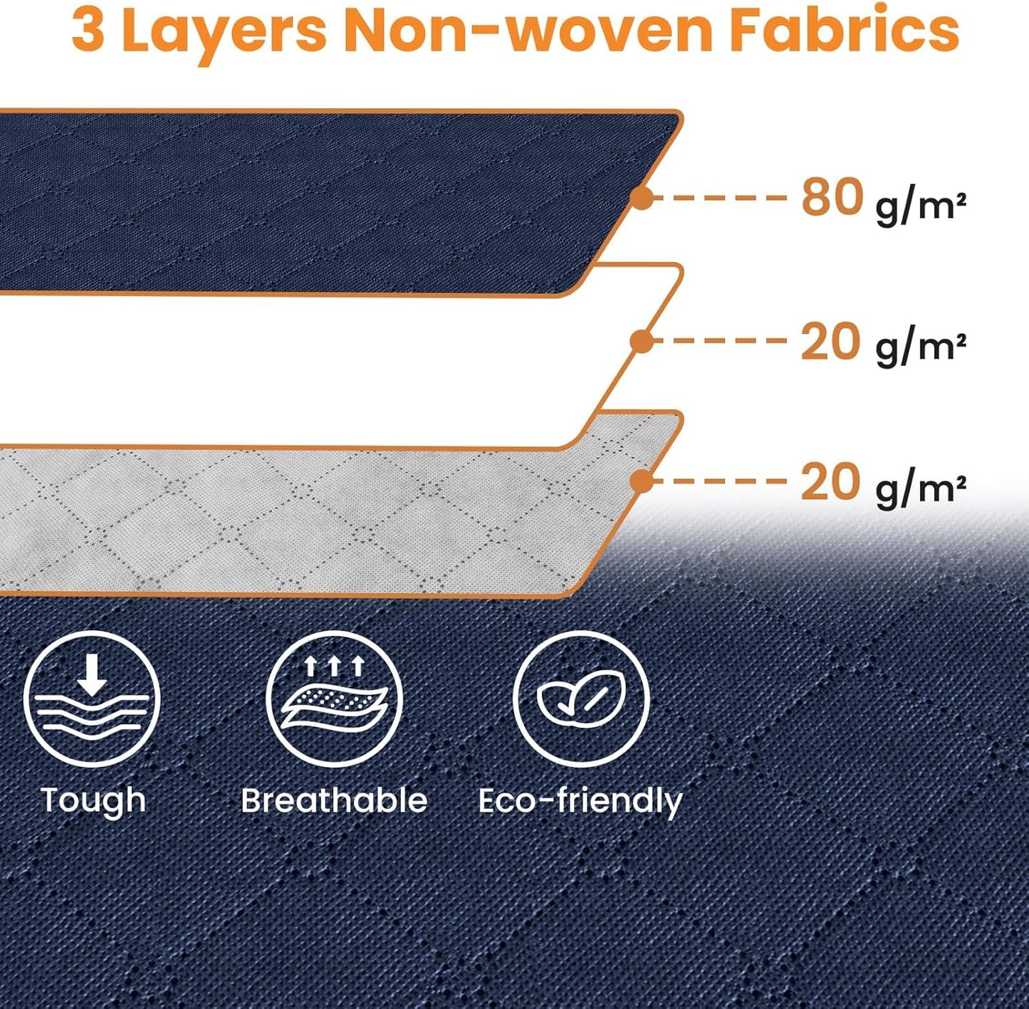 Fab totes 6 Pack Storage Bags for Clothes and Blanket, Foldable Closet Organizers and Storage with Zippers, Clear Window and Handles, Fabric Storage Bins for Sweater, Comforter, Bedding,Linen Sheets