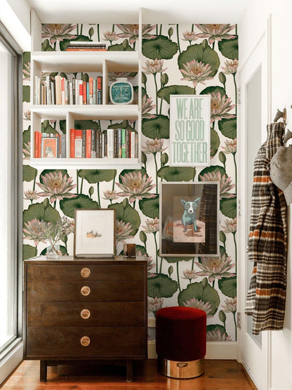 Orainege Floral Wallpaper Peel and Stick Wallpaper Modern Contact Paper 16.9in x 118.1in Self Adhesive Wall Paper for Bedroom Bathroom Shelf Liner Decor Removable