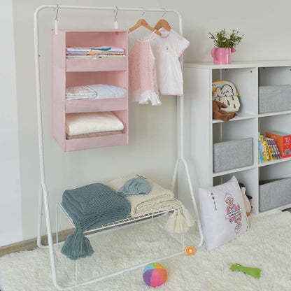 GRANNY SAYS 3-Shelf Hanging Closet Organizer and Storage, Collapsible Hanging Closet Shelves, Hanging Organizer for Closet & RV, Gray, 29 ½" H X 12" W X 12" D, 1-Pack