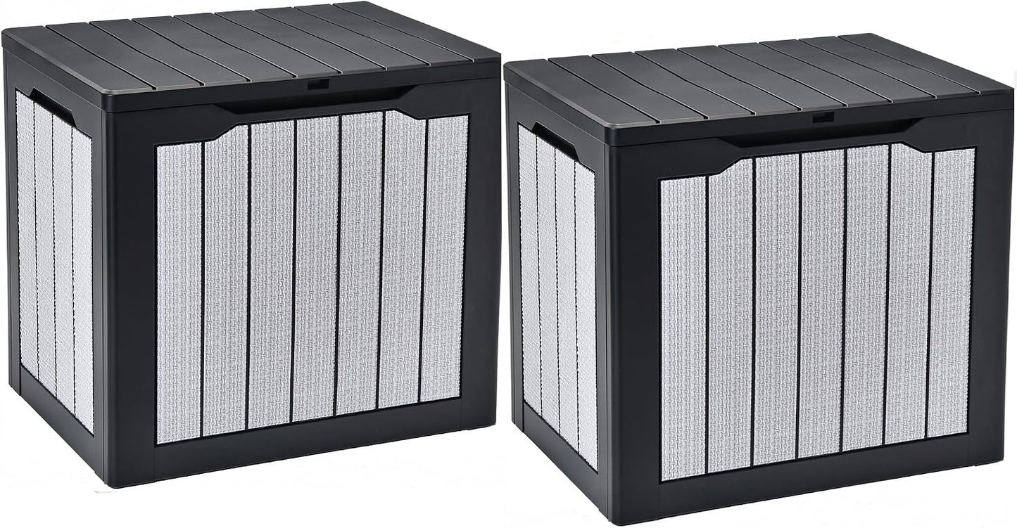 YITAHOME 100 Gallon Large Outdoor Deck Box | Waterproof Resin Storage Box, Lockable Indoor Outdoor Storage Container for Patio Furniture Cushions, Pool Accessories