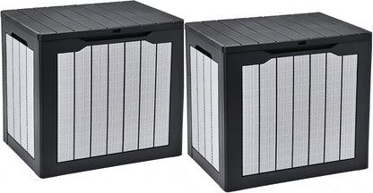 YITAHOME 100 Gallon Large Outdoor Deck Box | Waterproof Resin Storage Box, Lockable Indoor Outdoor Storage Container for Patio Furniture Cushions, Pool Accessories