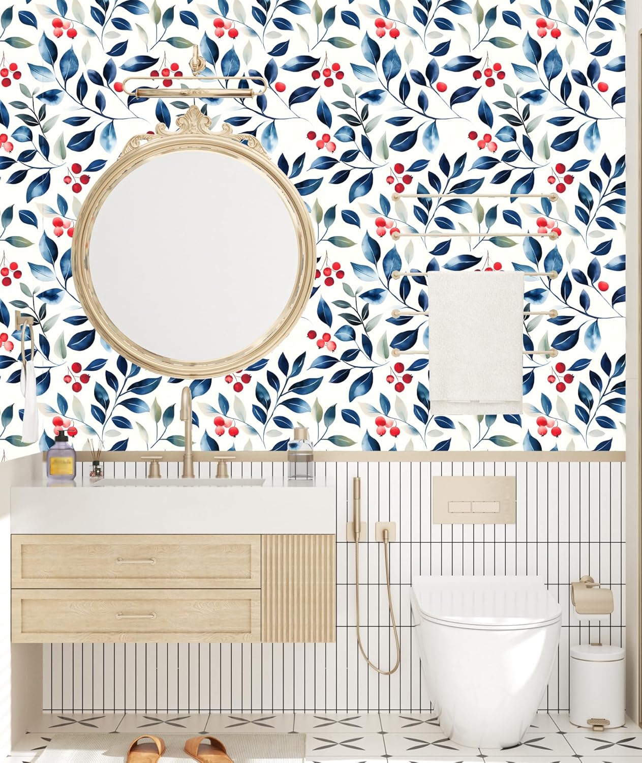 Danodoi Yellow Floral Wallpaper Peel and Stick Vinyl Wallpaper Stick and Peel Colorful Contact Paper for Cabinets Waterproof Self Adhesive Wall Paper for Kitchen Countertop Wall 17.5" x 118"
