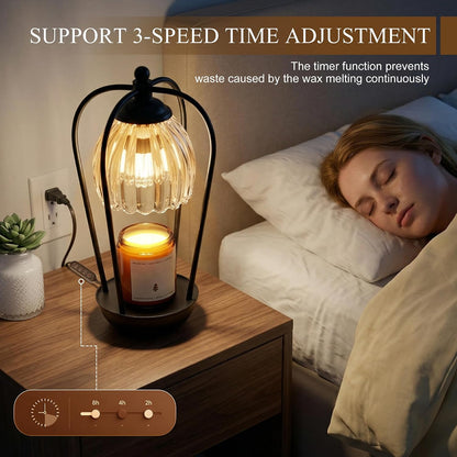 Candle Warmer Lamp with Timer and Wireless Remote Control, Dimmable Candle Warmer for Jar Candles, Height Adjustable Wax Melts Warmer, Mothers Day Birthday Gift for Women, House Warming New Home Decor