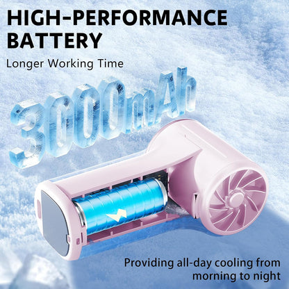 Mini Portable Clip on Fan,100 Speeds 18000 RPM High Velocity Personal Fans with LED Display,USB Rechargeable Small Handheld Fan with Lanyard for Travel,Indoor,Outdoor