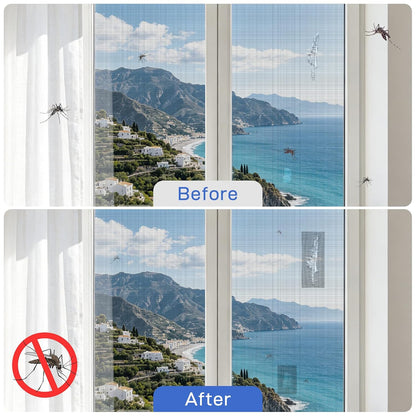 Window Screen Repair Tape 2 in x 40 FT Fiberglass Strong Adhesive Screen Patch, Waterproof Mesh Repair Kit for Window & Door Screen Holes Tears - Black