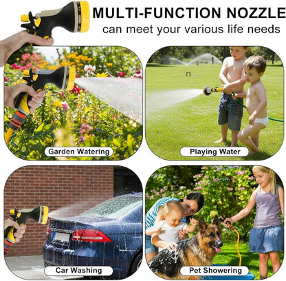 Garden Hose Nozzle with Adjustable 10 Watering Patterns, Water Hose Nozzle Sprayer with Slip Resistant,High Pressure Garden Hose Spray Nozzle for Plants & Lawns Watering,Car Washing and Pet Showering
