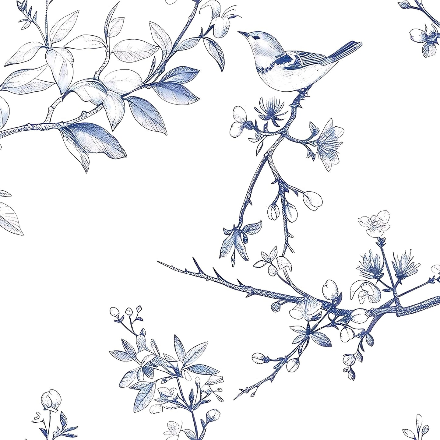 Peel and Stick Wallpaper, Soft Wildflower Botanical Contact Paper, PVC Vinyl Removable Wall Covering, Waterproof Easy-Clean, No Residue Renter Friendly, Neutral Decor, 39.4x17.3 in (Flowers2)