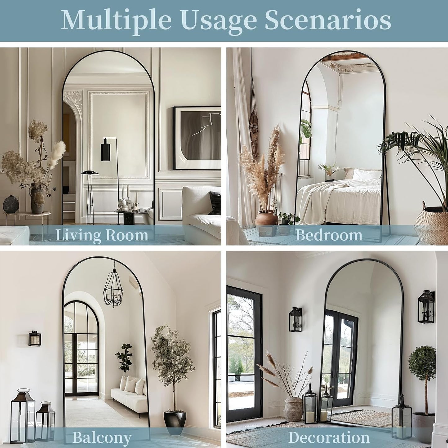 Full Length Mirror with Stand, 71"x28" Arched Full Body Large Stand Up Aluminum Frame Floor Standing Mirror, Freestanding Hanging Leaning Mounted for Bedroom Living Room Entryway Gold