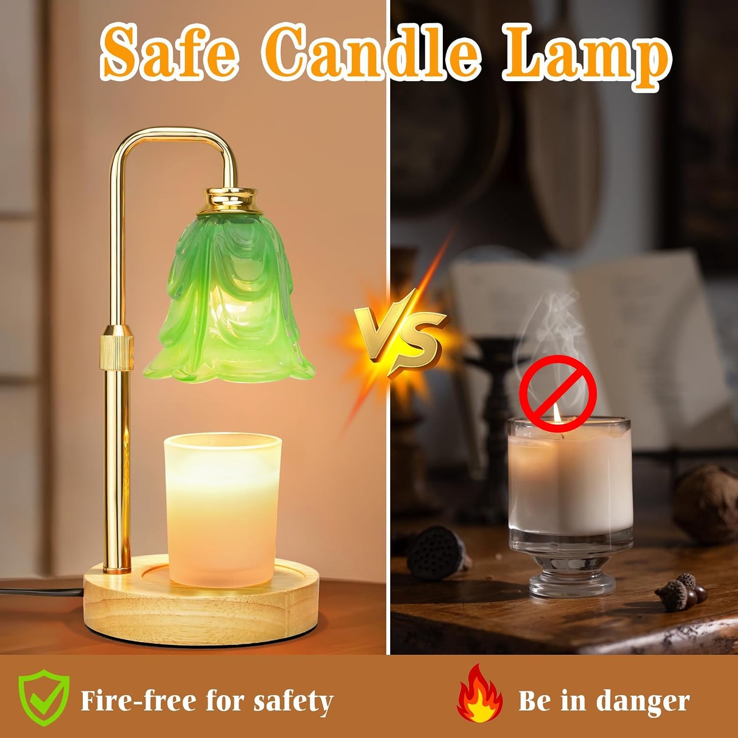 Candle Warmer Lamp with Timer Dimmer, Adjustable Height Pink Tulip Candle Wax Warmer, Christmas Birthday Gift for Mom Women,House Warming Gifts for New Home Bedroom Decor,Flower Pink