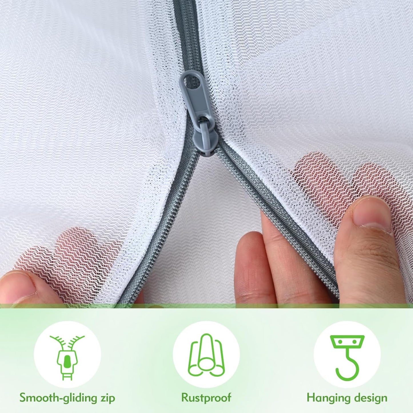 Mesh Laundry Bags for Delicates - 6 Pack Wash Bags for Bras, Lingerie, Socks & Baby Clothes - Fine Mesh Washing Machine Bags with Zipper, Reusable Garment Bags for Travel & College Dorm Essentials