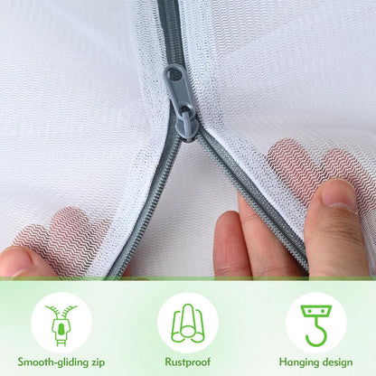 Mesh Laundry Bags for Delicates - 6 Pack Wash Bags for Bras, Lingerie, Socks & Baby Clothes - Fine Mesh Washing Machine Bags with Zipper, Reusable Garment Bags for Travel & College Dorm Essentials