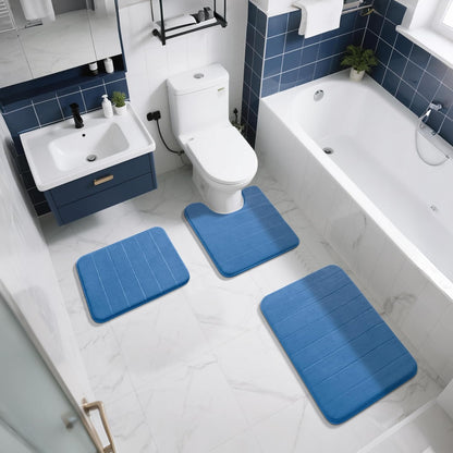 Yimobra Memory Foam Bath Mat, Super Soft Absorbent Bathroom Rug Non Slip, Quick Dry, Machine Washable Floor Carpet for Tub Shower, Home Decor Accessories, 24x17, Grey