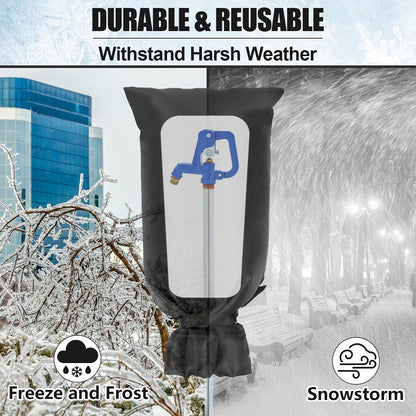 28'' x 15'' Large Faucet Cover for Winter, Outdoor Hydrant Covers Freeze Protection, Waterproof Faucet Sock for Spigot Garden Lawn Yard Farm Bibb Pipe