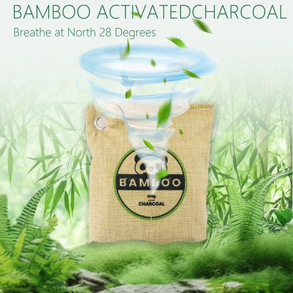 Activated Charcoal Odor Absorber,deodorizer odor eliminator for Home Car Shoes Closet Garage Basement Drawer,Smoke Odor,Natural & Reusable(4x200g Large + 2x75g Small)