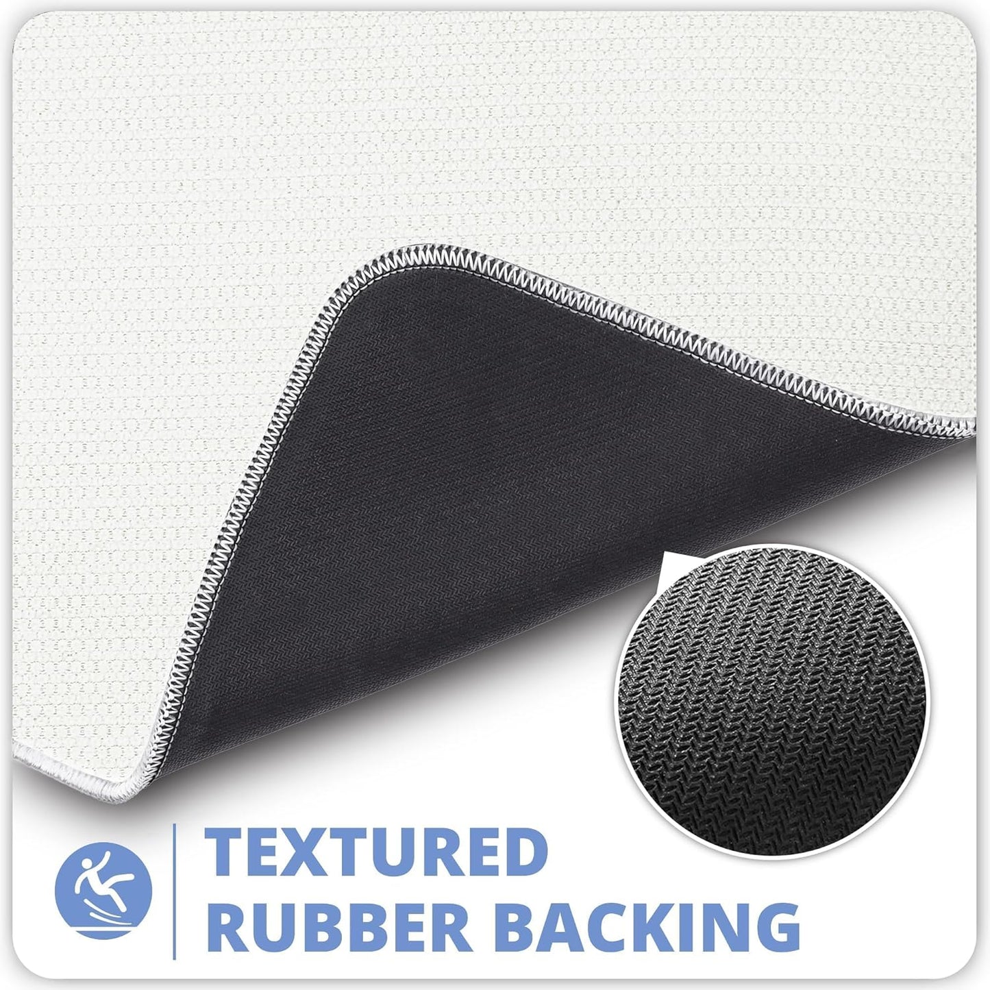 Bath Mat,Ultra Thin Bathroom Rugs,Rubber Bath Mats for Bathroom,No Slip Bath Rugs,Quick Dry,Machine Washable,Low Pile,Absorbent,Shower Outside,Sink,Home Decor Accessories.Grey,1'5"x2'3"(17x27Inch)