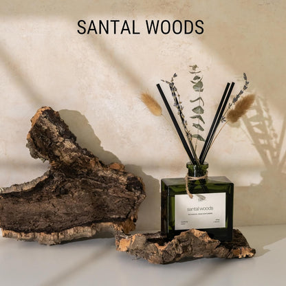Craft & Kin Reed Diffuser with Dried Flowers | 5 oz Sicilian Citrus & Eucalyptus Scented Fall Reed Diffusers for Home, Bathroom | Scent Sticks | Elegant Fragrance Home Decor for Men & Women