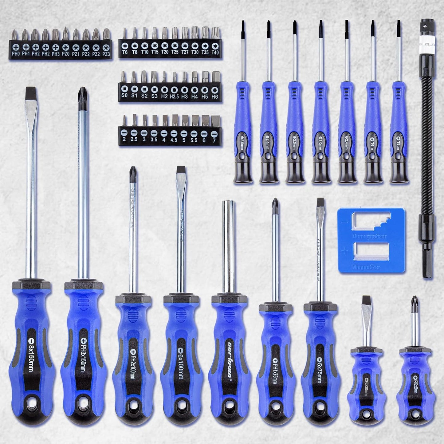 CARTMAN 59-Piece Precision Screwdriver Tool Set Magnetic Repair Storage Box | Precision screwdriver set with magnetizer for home, bicycle, office equipment, car repairs, electronics, and micro screw uses
