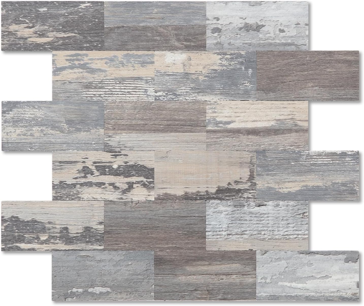 2026 New Upgrade Peel and Stick Backsplash Tile, Peel and Stick 11.34" X 11.57" Wall Tile for Kitchen, Bathroom, Fireplace, Laundry (Beige Ecru, 10 Packs)