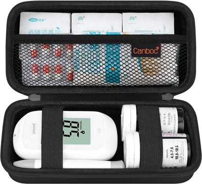 Canboc Diabetic Supplies Case, Carrying Organizer for Glucose Meter, Lancing Device, Blood Sugar Test Strips, Lancets, Insulin Pens, Alcohol Wipe and Other Diabetes Care Accessories, Rose Gold