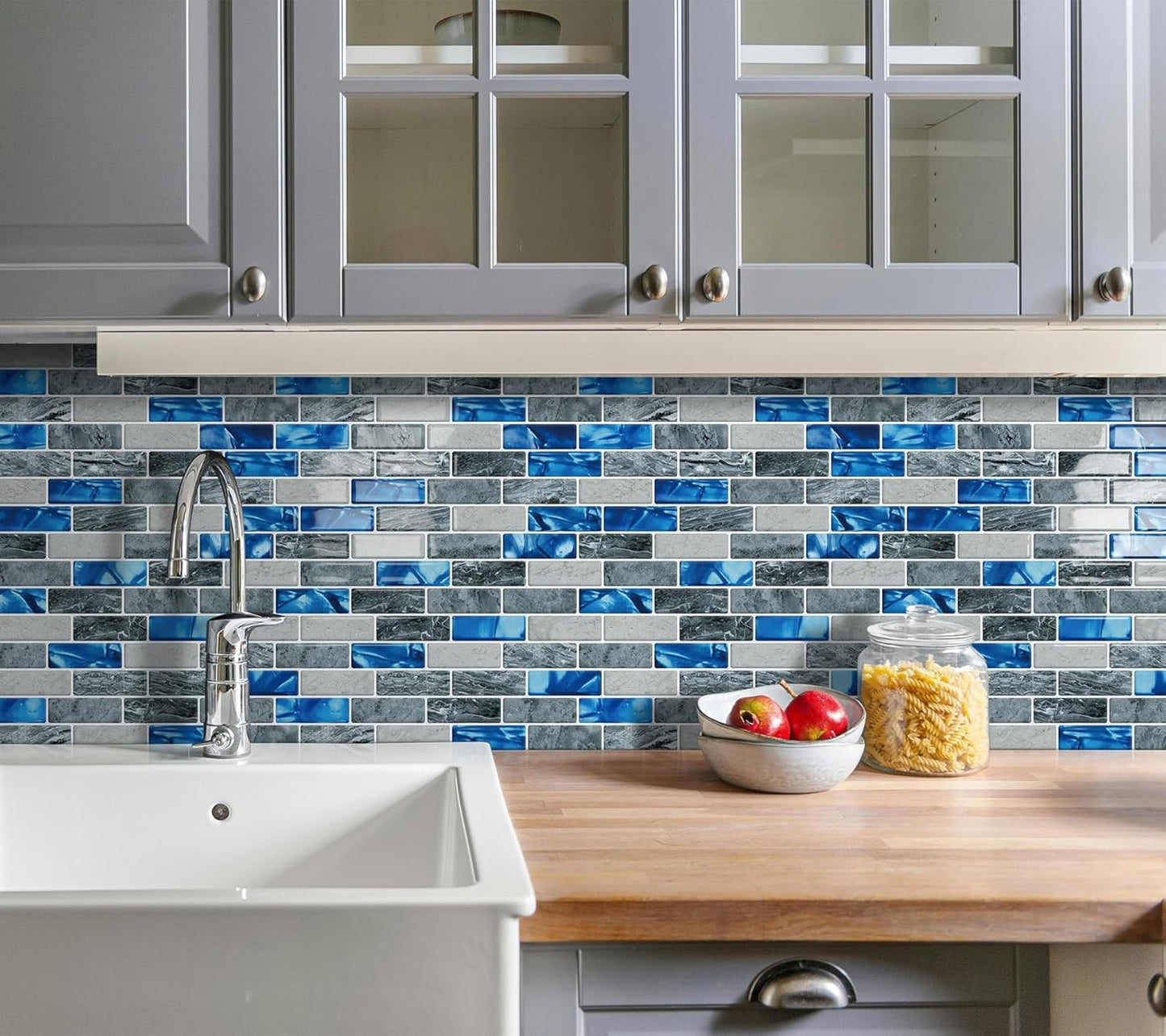 Peel and Stick Backsplash 3D Self Adhesive Wall Tile Brown 10 Sheet | Thick,Sticky,12"x12",Marble,for Kitchen,Bathroom